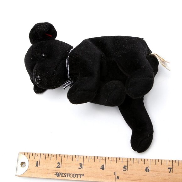 Vintage LUKE 1999 TY Beanie Baby Dog Puppy Black Collectable Stuffy - Picture 8 of 8